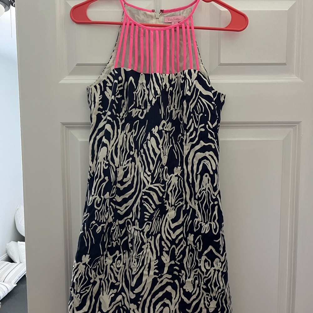 Lilly Pulitzer Pink and Navy Sundress